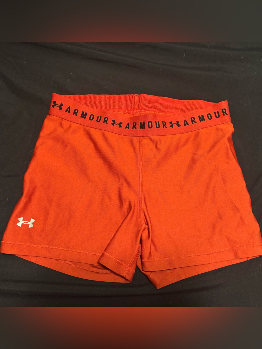 Under Armour Women's Bright Orange Athletic Bike Shorts
